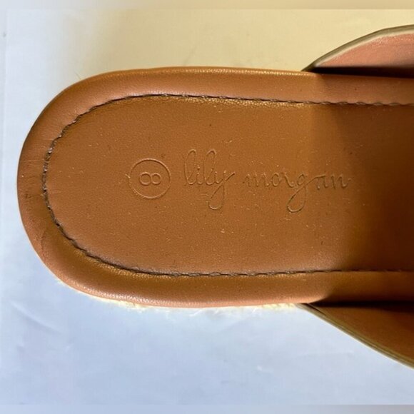 Lily Morgan Gold Espadrille Platform Sandals with Double Straps, Size 8 - Picture 6 of 10